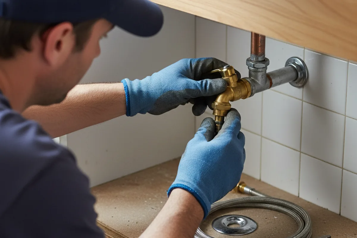 Shutoff valve and fitting work during Emergency Plumbing in Lake Milton